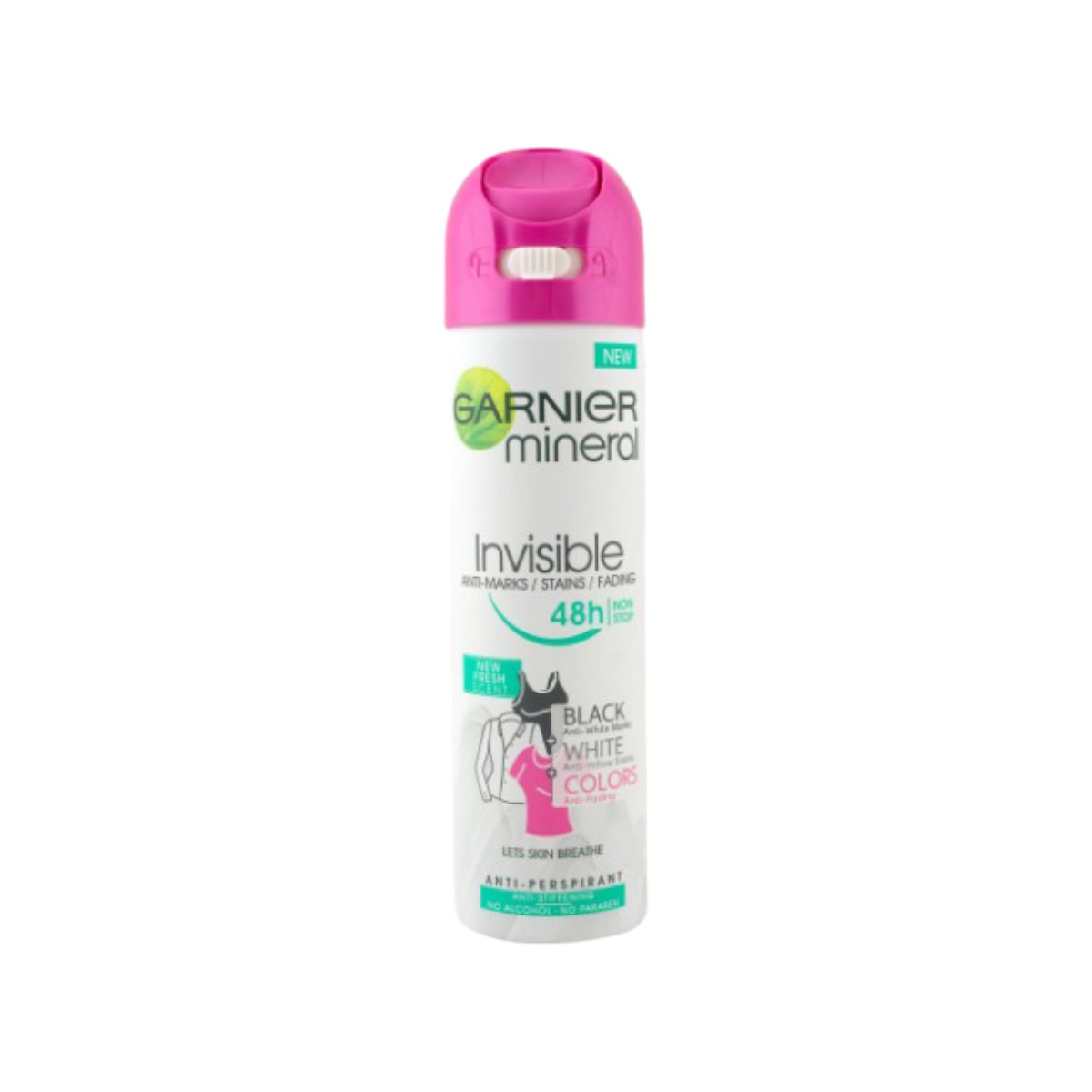 GARNIER DEO SPRAY INVISIBLE B&W COLORS FLORAL TOUCH 48H 150ML