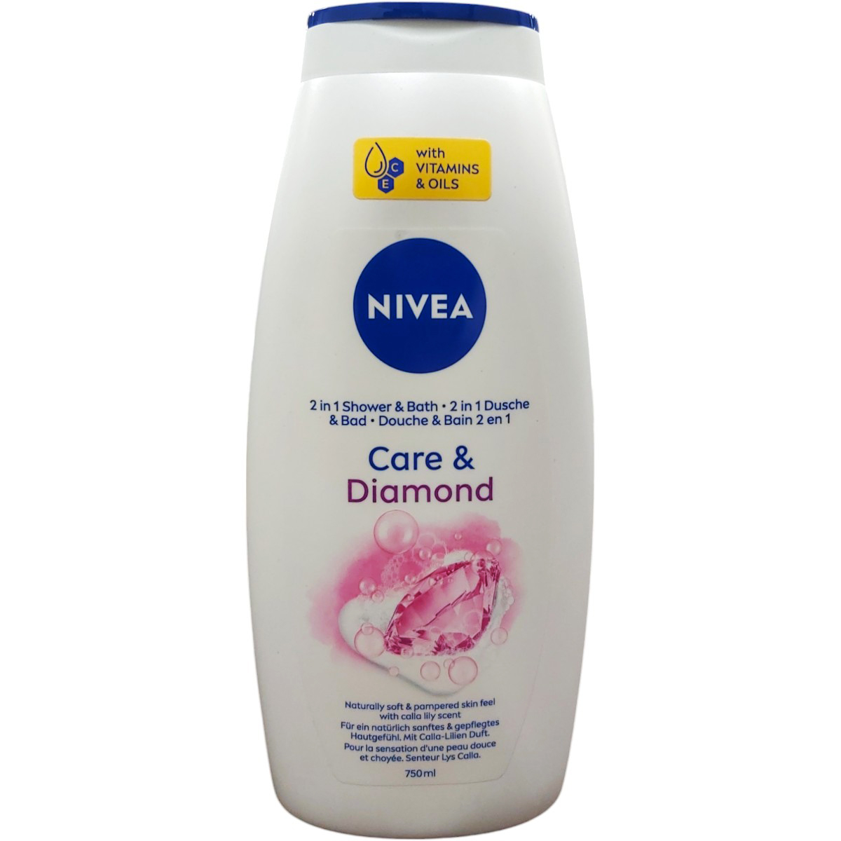 NIVEA GEL DE DUS 750ML CARE&DIAMOND