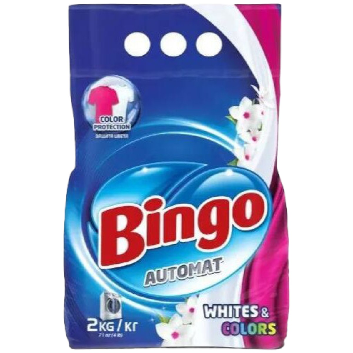 BINGO DETERGENT PUDRA AUTOMAT 2KG 2IN1 WHITE&COLORS