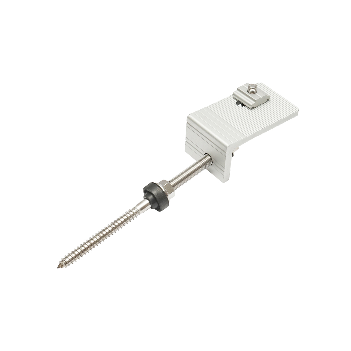 Set clema L acoperis tabla cu bolt M8x250mm fixare sina panou solar