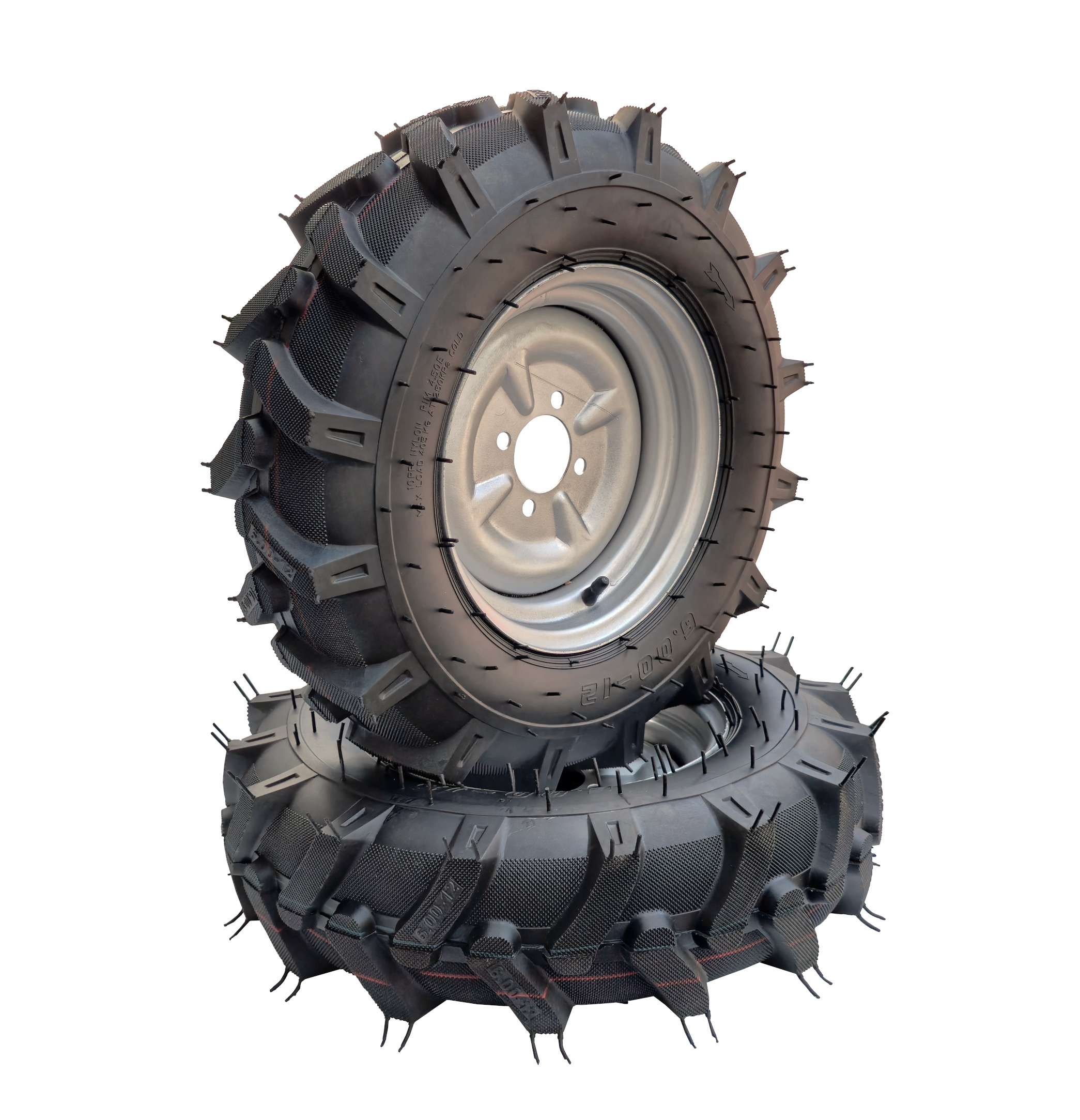 ProGARDEN Set roti complete profil agricol 6.00-12, 4 prezoane, RIM 4.50E