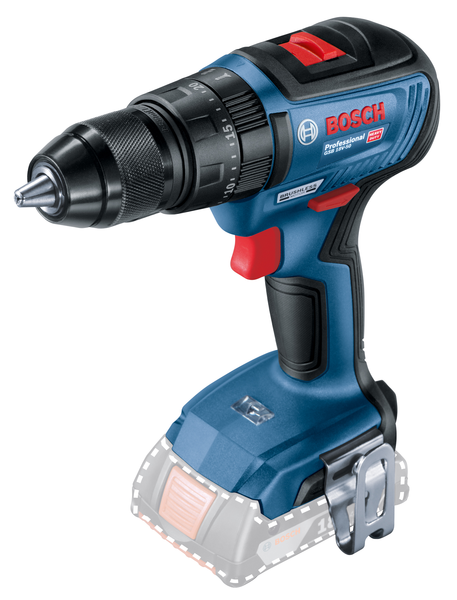 Bosch GSB 18V-50 (solo) Masina de gaurit cu percutie Li-Ion, 50Nm, 18V fara acumulator