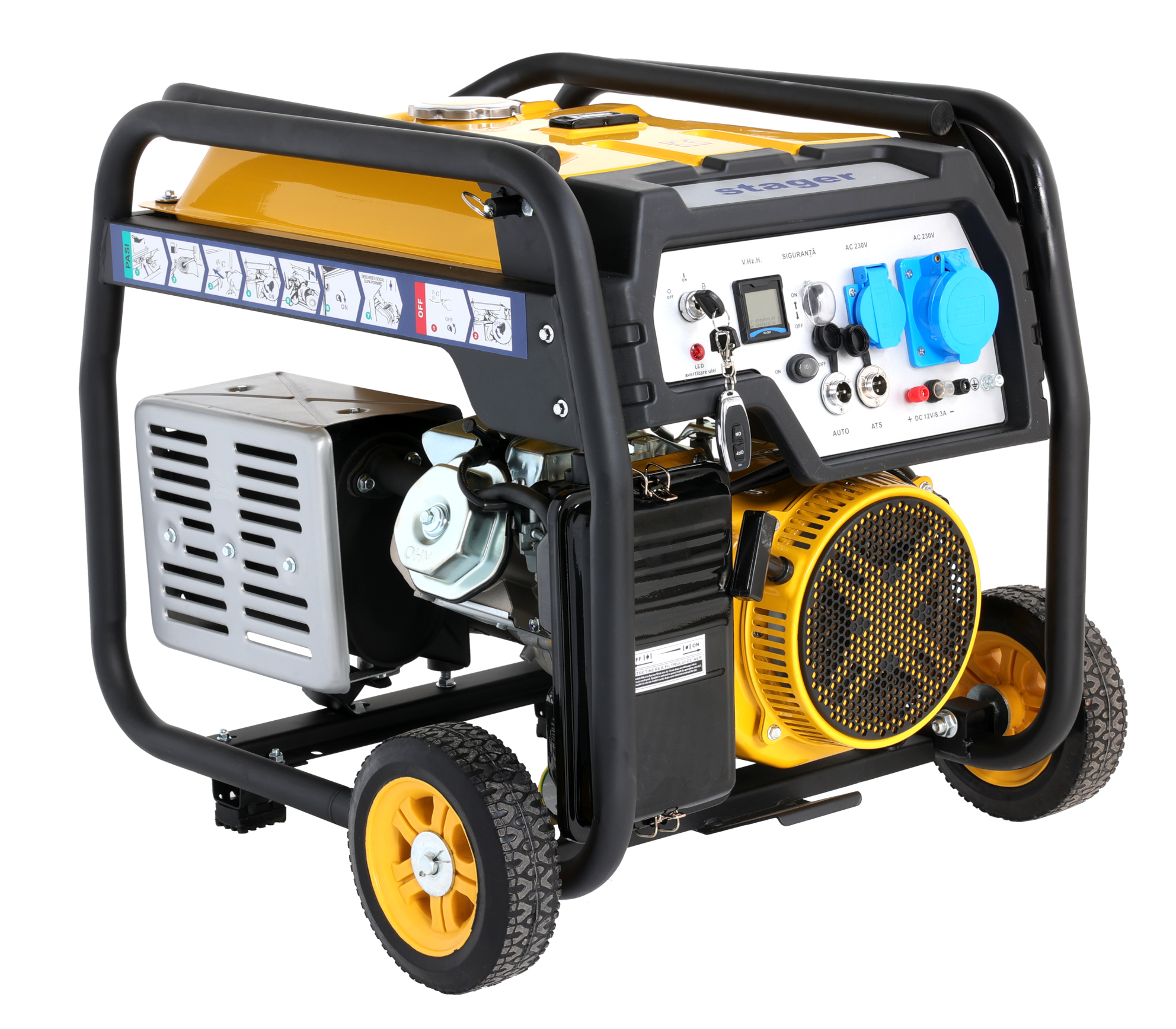 Stager FD 6500ER Automatic Generator curent monofazat, 230V, 5.5kW, benzina, conector ATS, multistart
