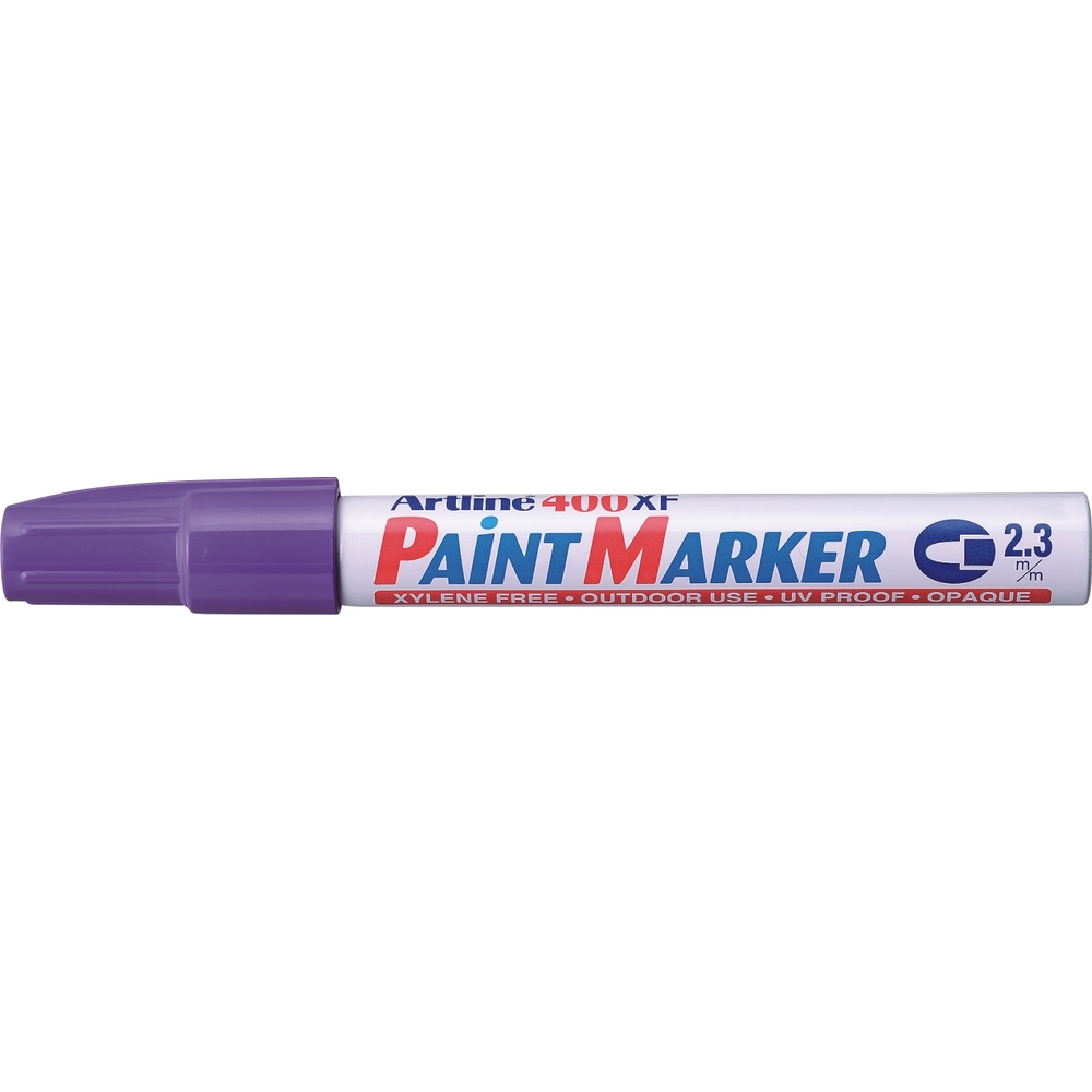 Marker cu vopsea ARTLINE 400XF, corp metalic, varf rotund 2.3mm - mov