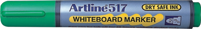 Marker pentru tabla de scris ARTLINE 517 - Dry safe ink 48h, varf rotund 2.0mm - verde