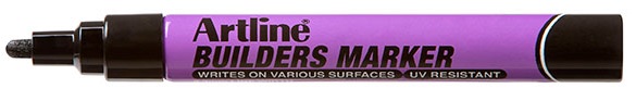 Marker ARTLINE, pentru constructori, corp plastic, varf rotund 2.3mm - negru