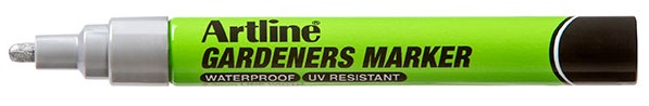 Marker ARTLINE, pentru gradinari, corp plastic, varf rotund 2.3mm - silver