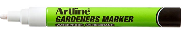 Marker ARTLINE, pentru gradinari, corp plastic, varf rotund 2.3mm - alb