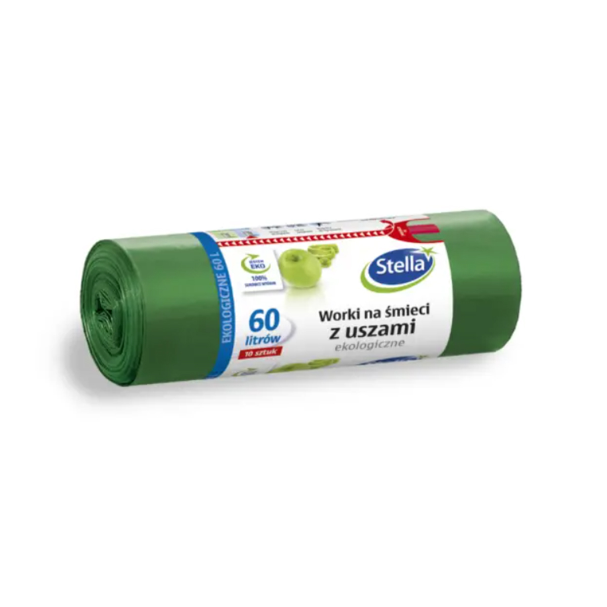 Saci menaj ecologici verzi LDPE, 60L, 10 bucati/rola