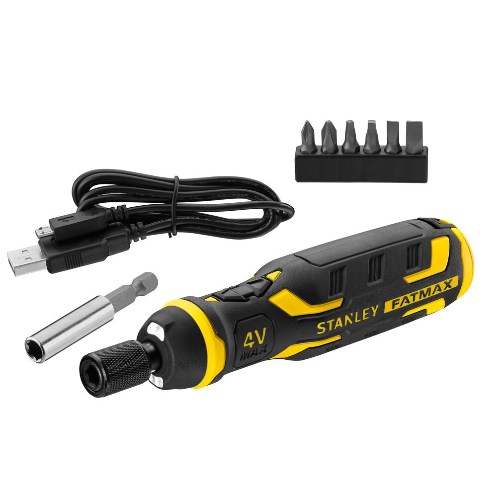Stanley FMHT66719-0, Surubelnita electrica cu acumulator FatMax Power Assist 4V, 1.5Ah, incarcare USB + accesorii