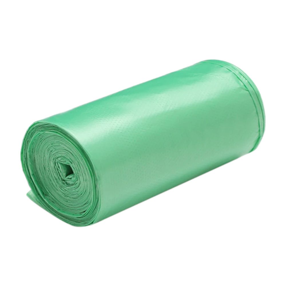 Saci menajeri HDPE, 30 l, verzi, 20 bucati/rola