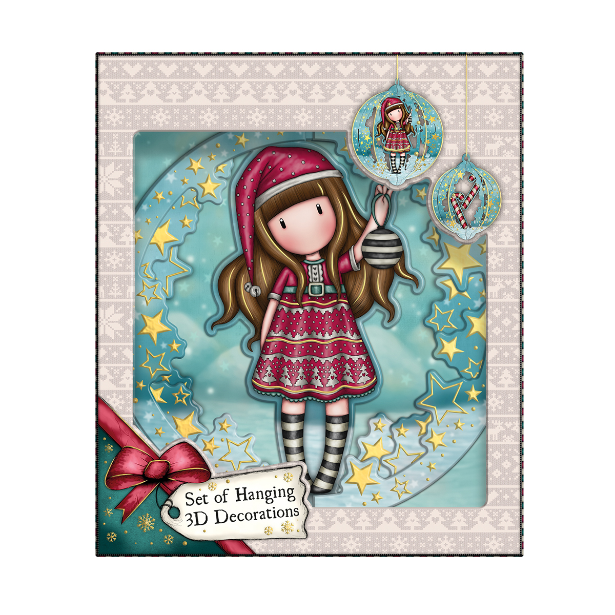 Set 3 decoratiuni 3D, Gorjuss, Tis The Season