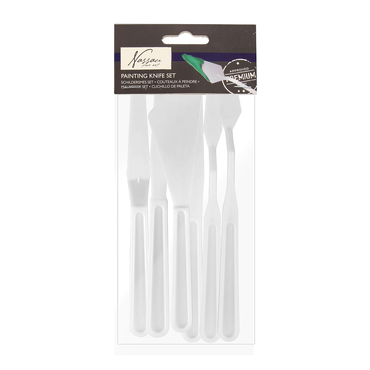 Set 5 cutite plastic pentru pictura Fine Art