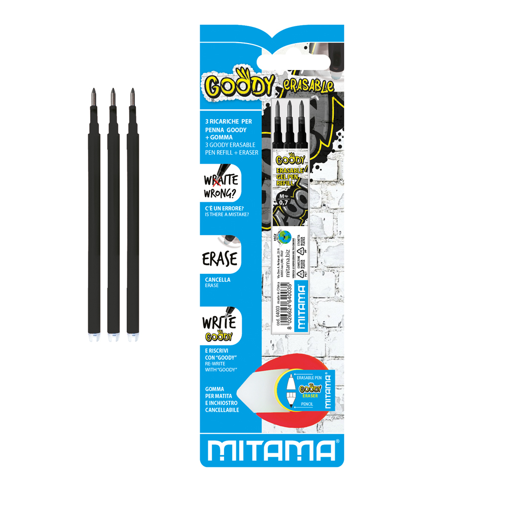 Set 3 mine pix rescriere Mitama, negru, blister