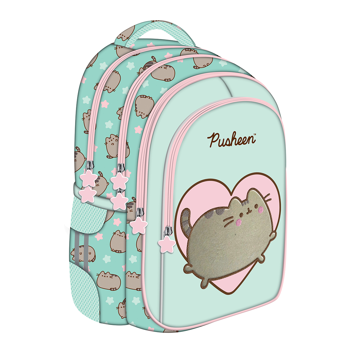 Ghiozdan scolar Majewski ST Right, BPL58, Pusheen Mint, 4 compartimente, 40 x 28 x 18 cm