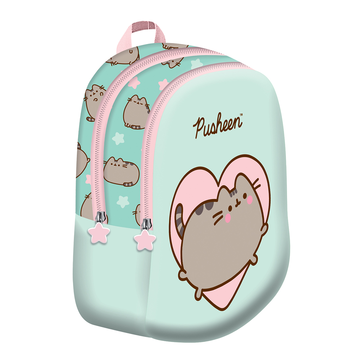 Ghiozdan copii Majewski, D6, Pusheen mint, 2 compartimente, 30 x 23 x 12 cm