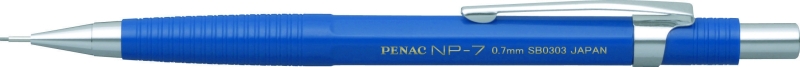 Creion mecanic profesional PENAC NP-7, 0.7mm, con metalic, varf cilindric fix - corp albastru