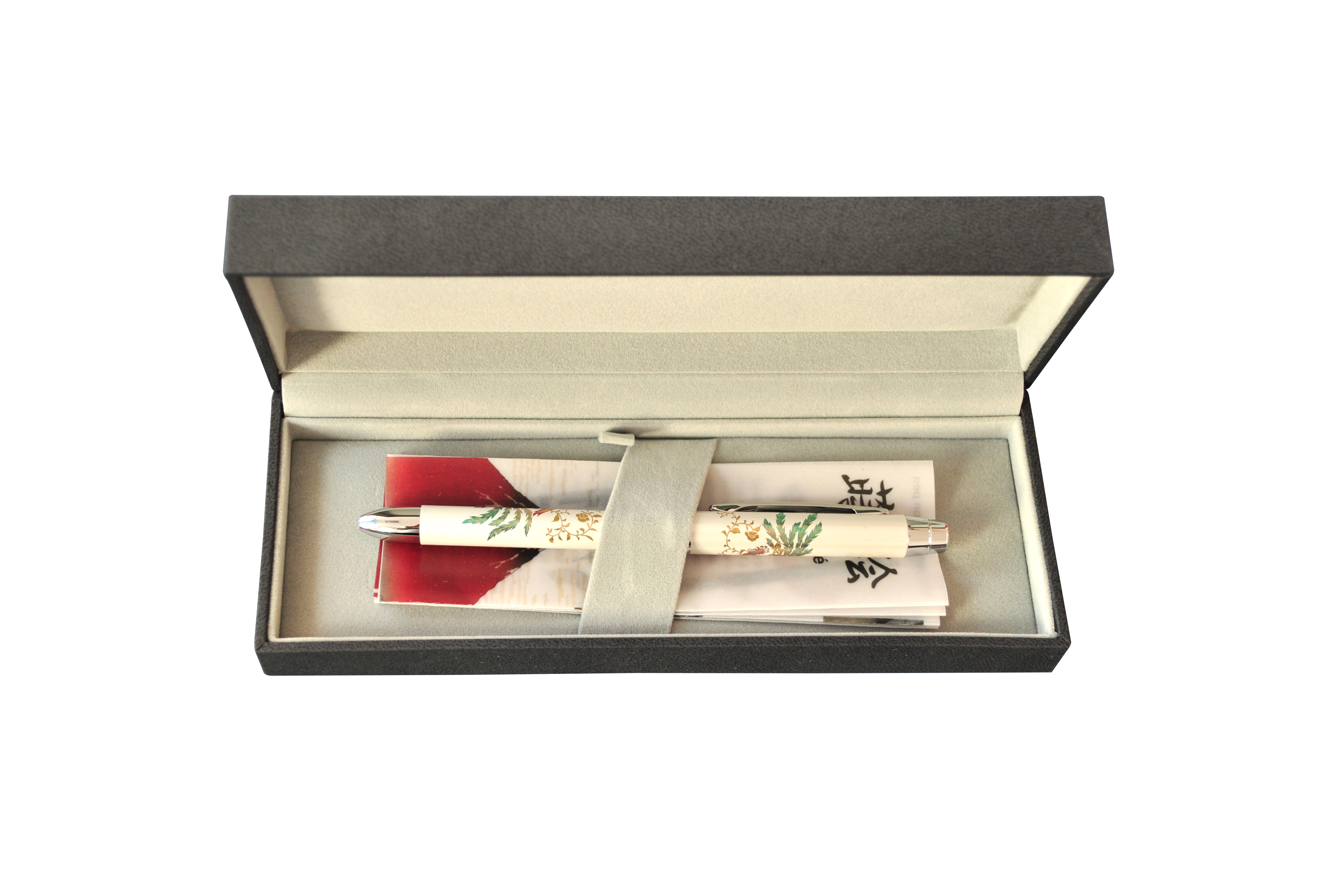 Pix multifunctional de lux PENAC Maki-E (pictura japoneza) - Hoo-oo, corp alb, in cutie cadou