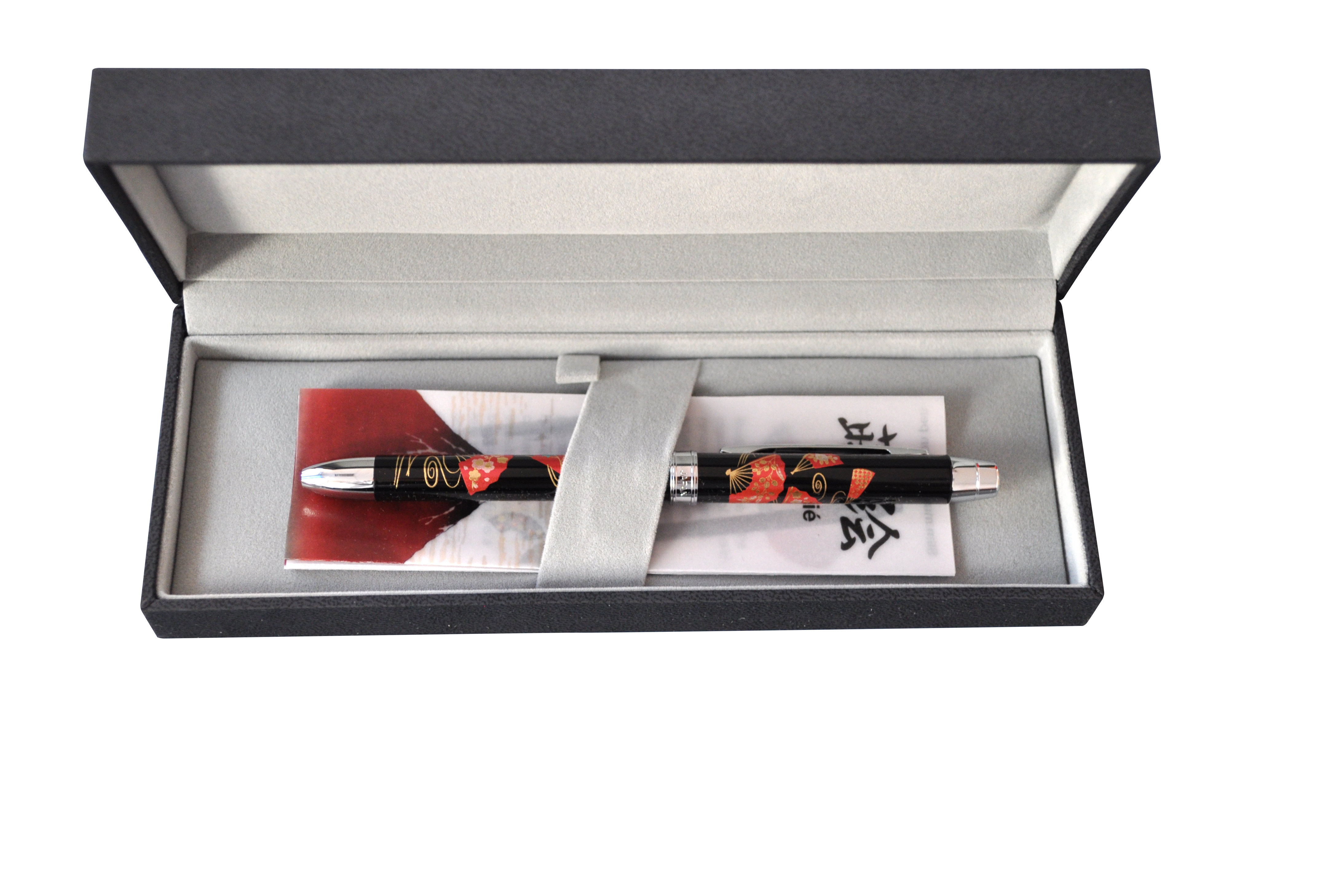 Pix multifunctional de lux PENAC Maki-E (pictura japoneza) - Sensu, corp negru, in cutie cadou