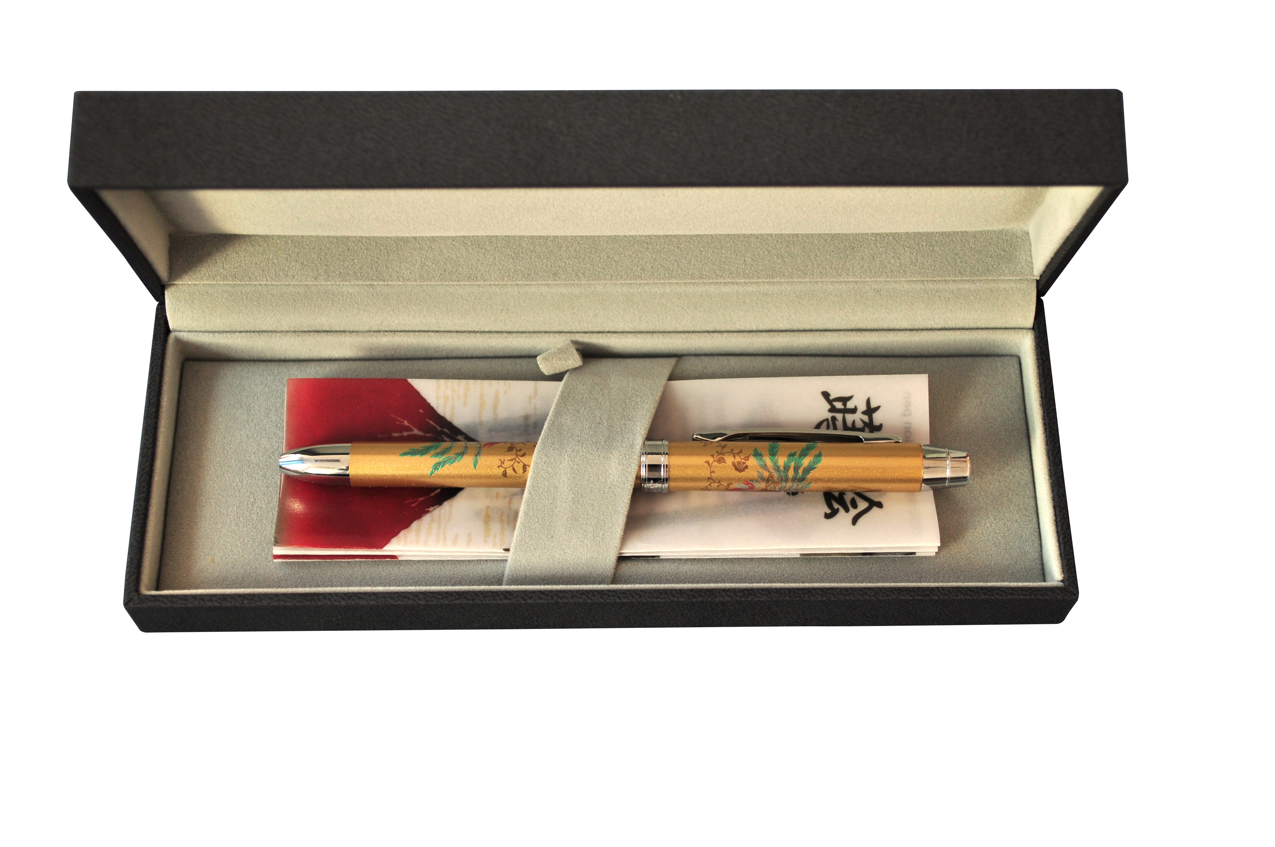 Pix multifunctional de lux PENAC Maki-E (pictura japoneza) - Hoo-oo, corp auriu, in cutie cadou