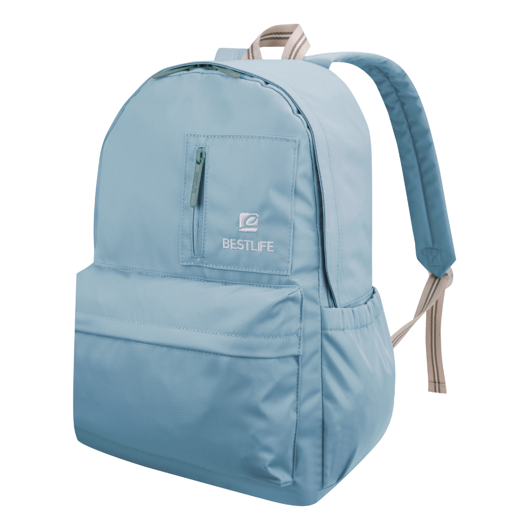 Rucsac scola BESTLIFE Col-Rainbow, compartiment tableta si laptop 15.6 inch, bleu