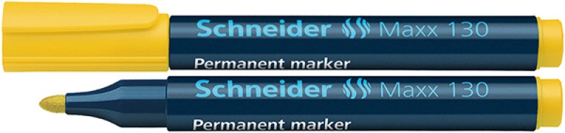Permanent marker SCHNEIDER Maxx 130, varf rotund 1-3mm - galben