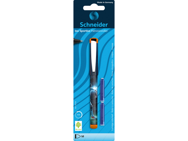 Roller cu cartus SCHNEIDER INX Sportive, + 1 rezerva cerneala/blister