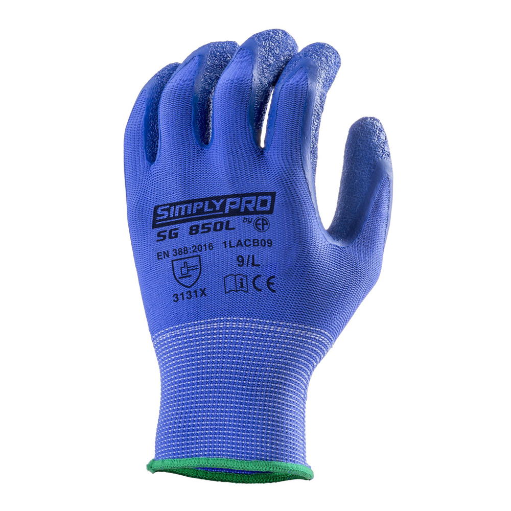 Manusi antialunecare Coverguard, 1LACB SG8050L, albastre, marime 8