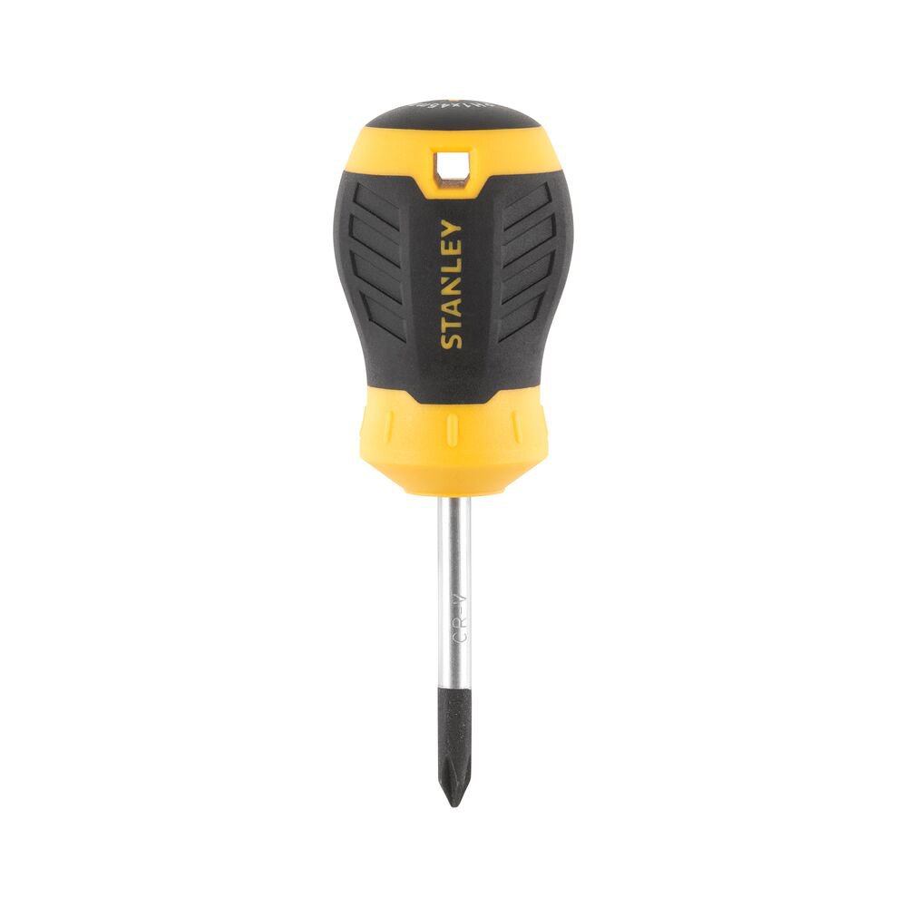Stanley STHT16154-0, surubelnita Stubby scurta Cushion Grip cu varful cruce PH1 si lungimea tijei de 45mm, PH1x45
