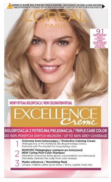 LOREAL EXCELLENCE VOPSEA DE PAR 9.1 BLOND FOARTE DESCHIS CENUSIU