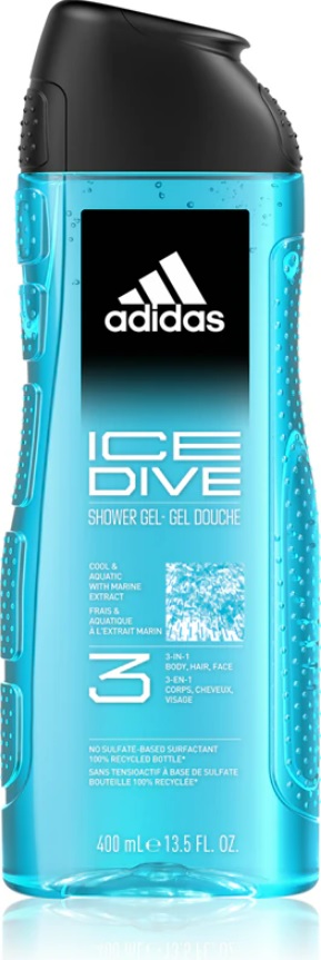 ADIDAS MEN GEL DE DUS 400ML 3IN1 ICE DIVE