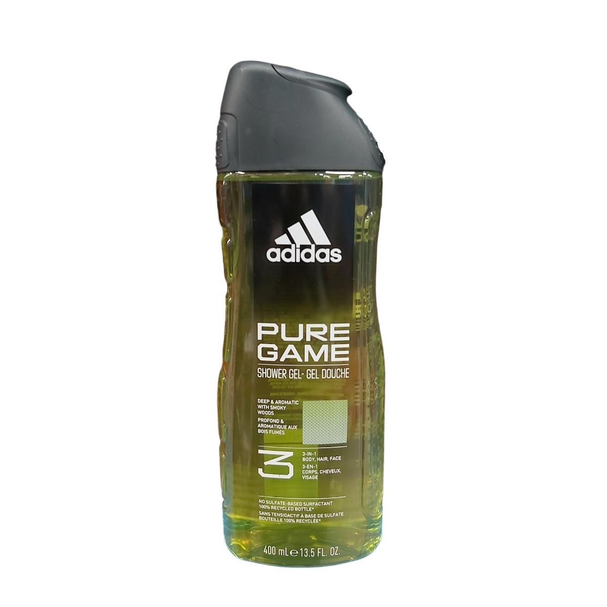 ADIDAS MEN GEL DE DUS 400ML 3IN1 PURE GAME