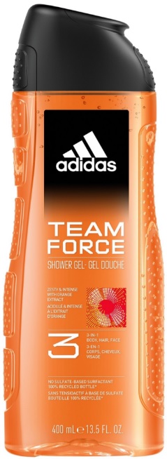ADIDAS MEN GEL DE DUS 400ML 3IN1 TEAM FORCE