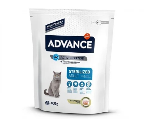 Hrana uscata Pisici Adulte Sterilizate, curcan si orz, 400 g, Advance Cat