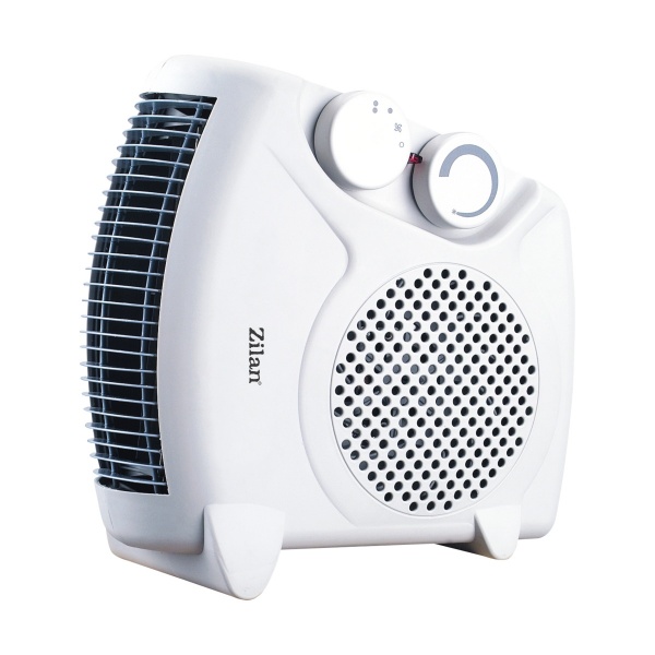 Aeroterma de podea alba, putere 200W, indicator luminos, termostat reglabil, Zilan