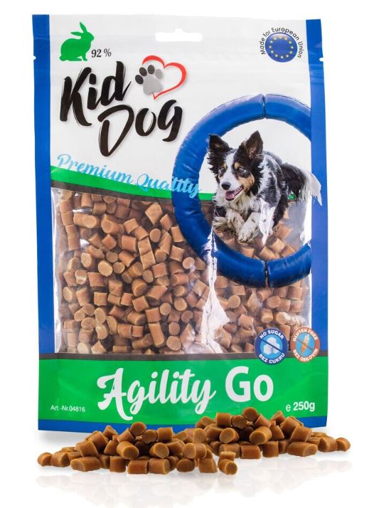 Recompense Pentru Caini, Agility Go, Mini Rulouri Cu Iepure, 250 g, A04816