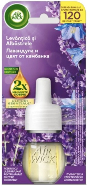 Rezerva aparat electric odorizant de camera Air Wick, Lavanda si Albastrele, 19 ml