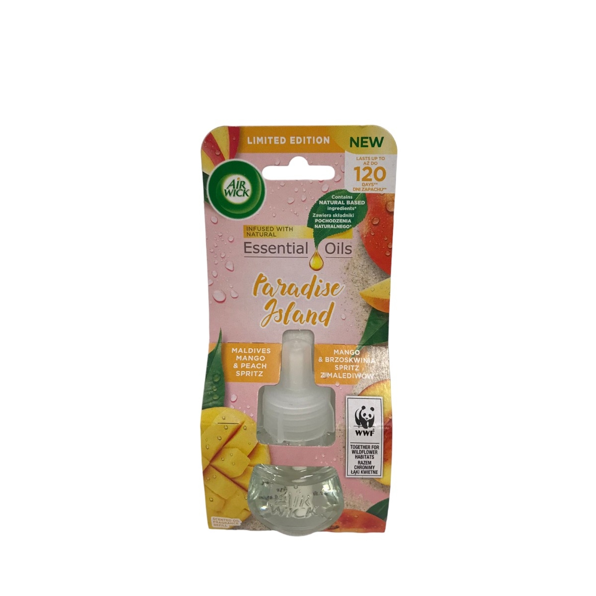 AIRWICK ODORIZANT CAM. EL. REZ. 19ML PARADISE ISLAND MALDIVES &PEACH
