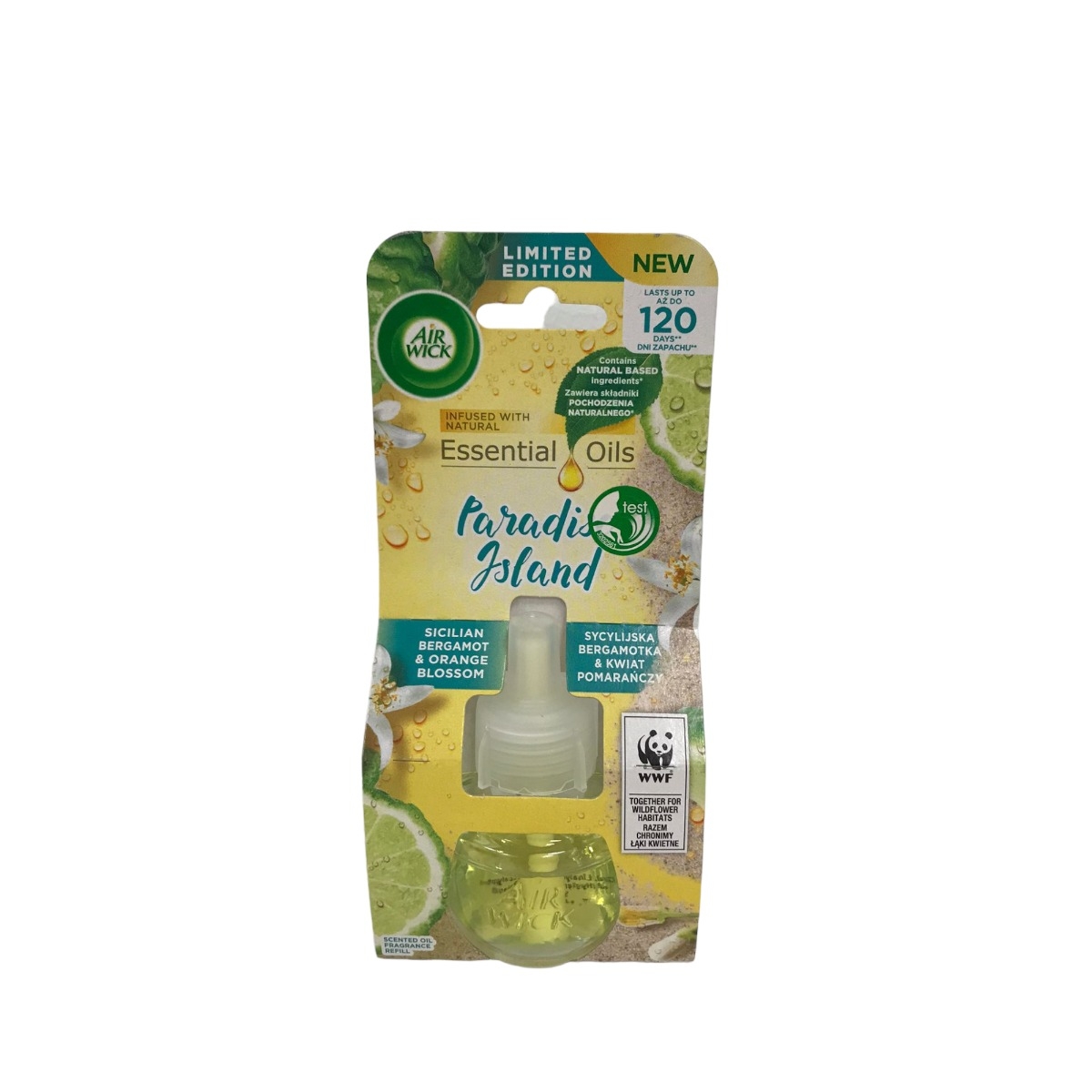 AIRWICK ODORIZANT CAM. EL. REZ. 19ML PARADISE ISLAND SICILIAN BERGAMOT