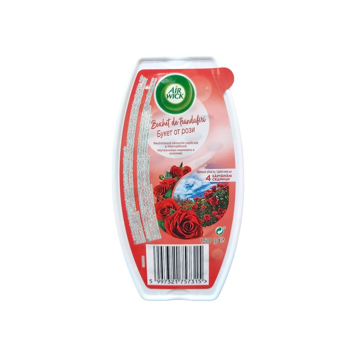AIRWICK ODORIZANT CAM. GEL 150G ROSES