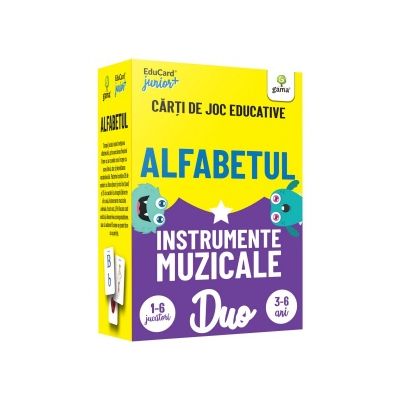 Alfabetul • Instrumente muzicale. Carti de joc educative