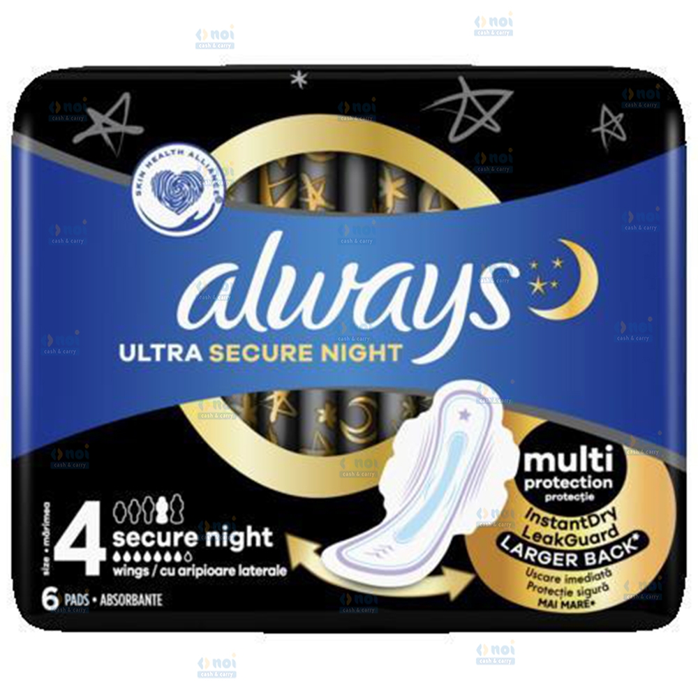 ALWAYS ABSORBANTE ULTRA SECURE NIGHT NR4 6BUC