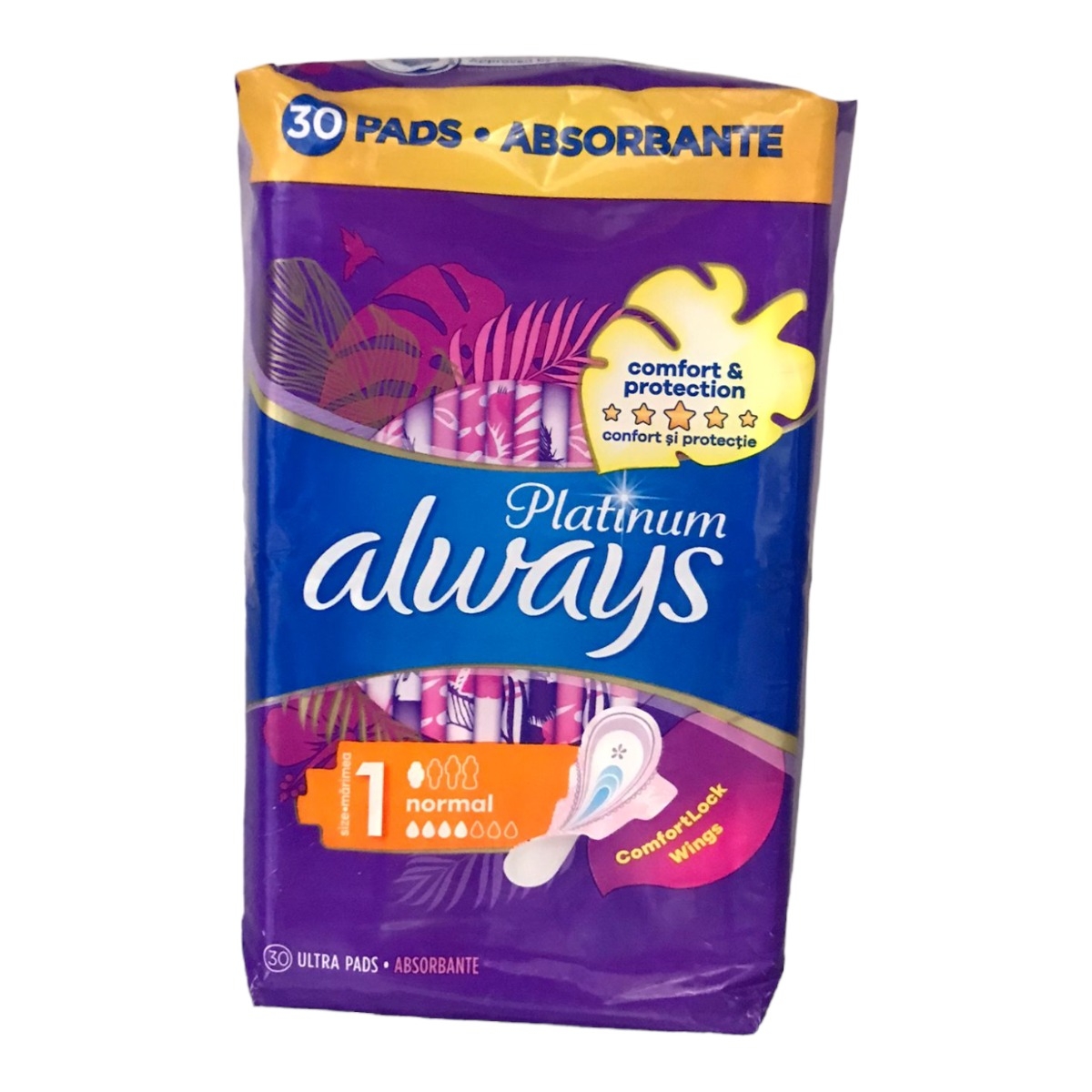 ALWAYS PLATINUM ABSORBANTE NORMAL QUATRO  NR1 30BUC
