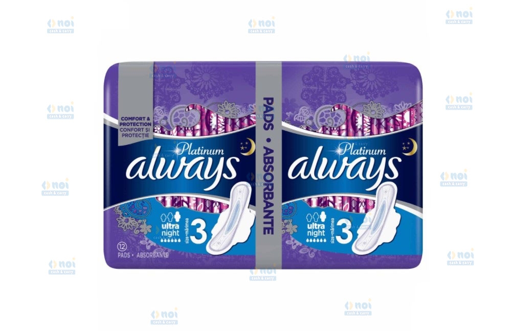 ALWAYS PLATINUM ABSORBANTE ULTRA NIGHT NR3 12BUC