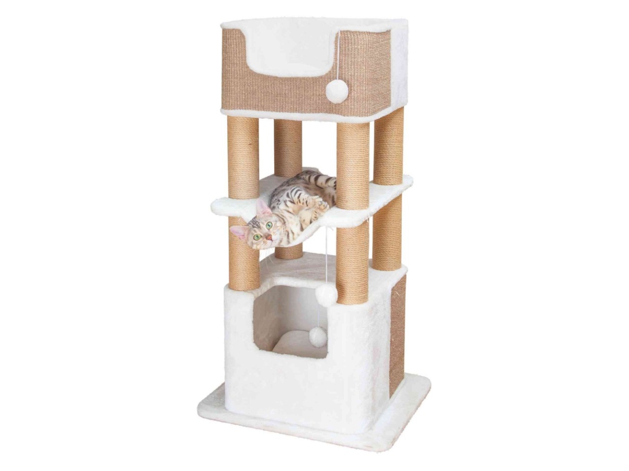 Trixie Ansamblu De Joaca, Lucano XXL, 58x48 cm/ h: 110 cm, Alb/Taupe, 44669