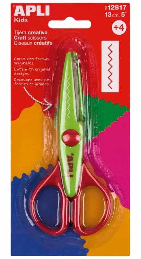 Foarfeca creativa Apli, verde, 13 cm, taiere in zig-zag ( AL002004 )