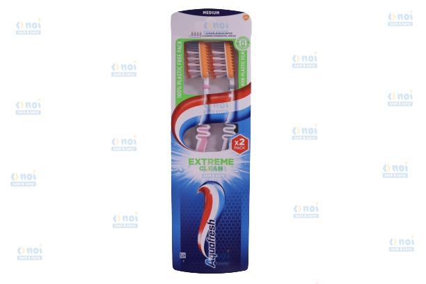 AQUAFRESH EXTREME CLEAN PERIUTA DE DINTI MEDIUM 2BUC
