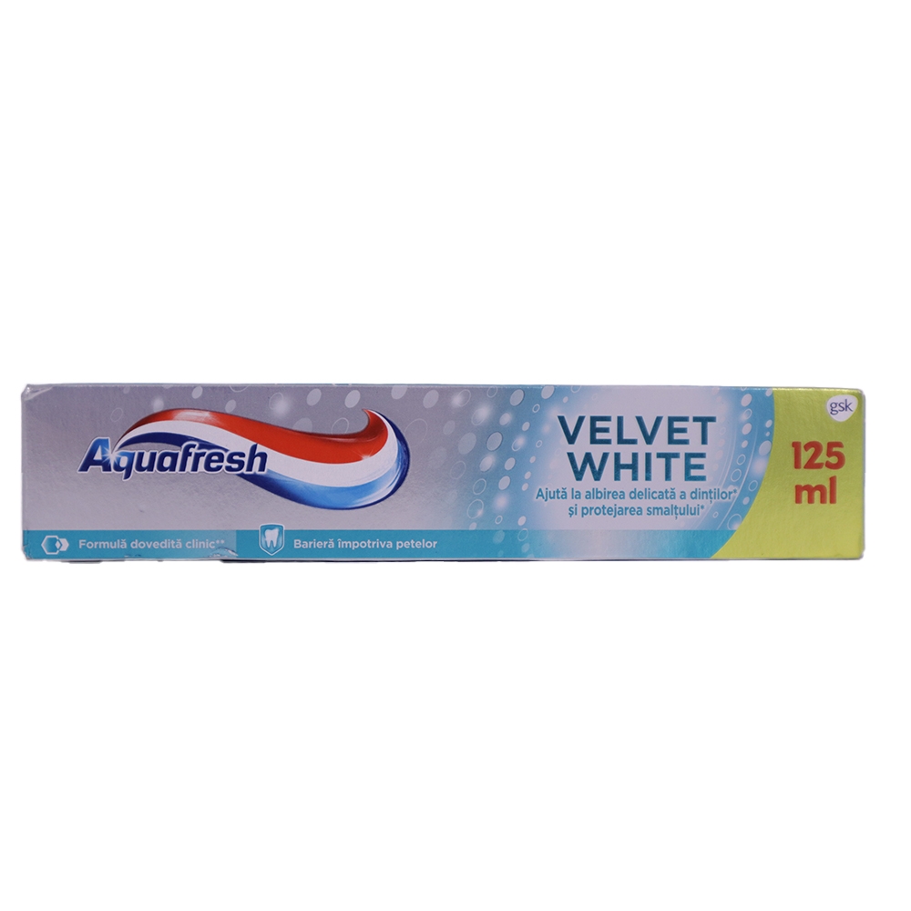 AQUAFRESH PASTA DE DINTI VELVET WHITE 125ML