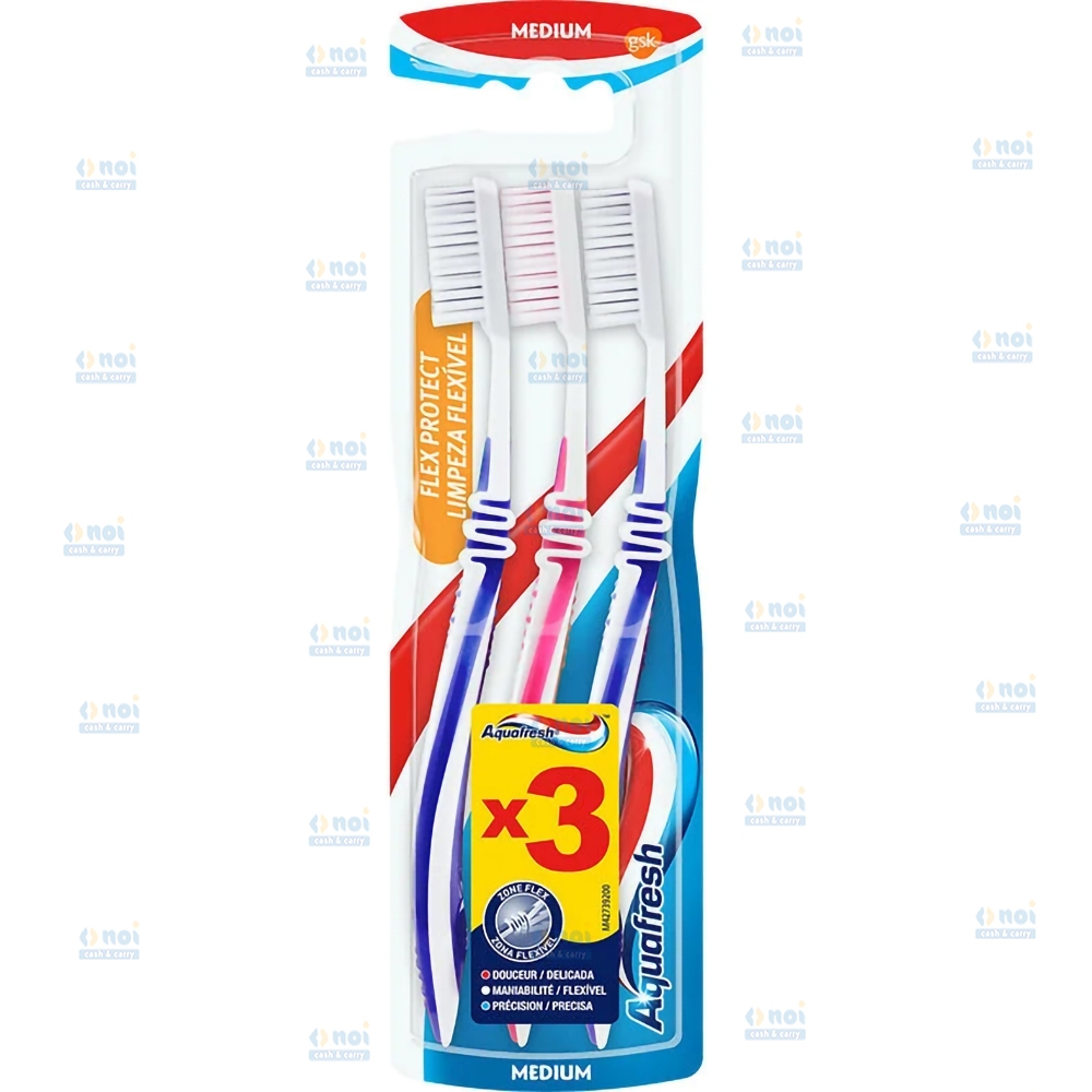 AQUAFRESH PERIUTA DE DINTI FLEX PROTECT MEDIUM 3BUC