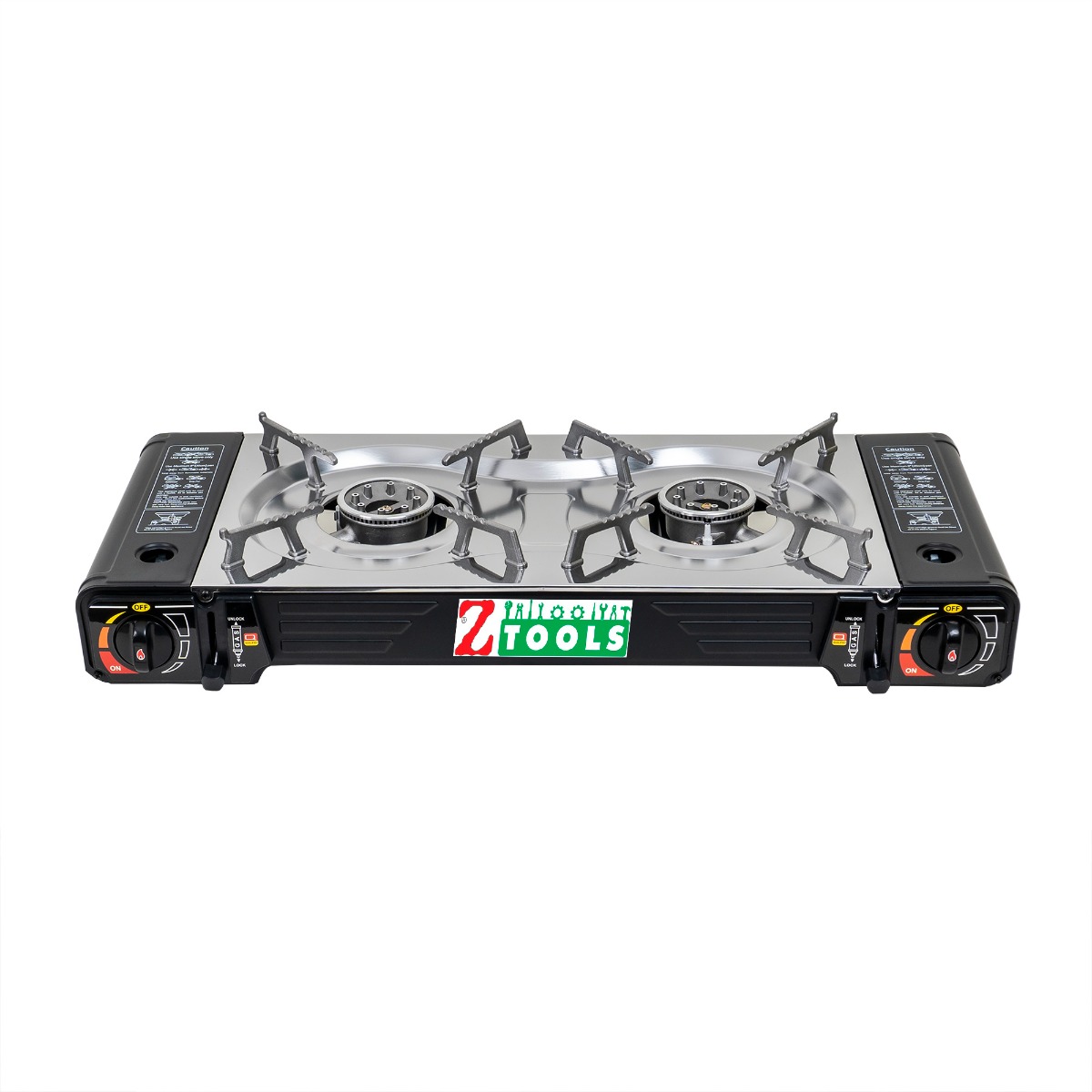 Aragaz camping cu 2 ochiuri, aprindere electrica,2×2.5kw, Z-tools